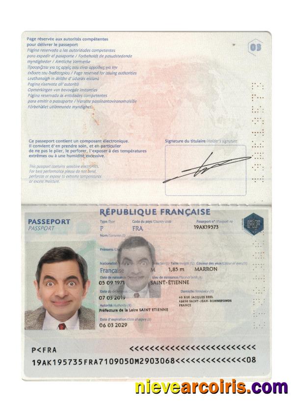 France passport 2019-present
